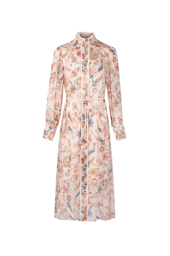 Alexandra Printed Dress Beige