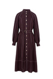 Faux Tencel Dress Ruby Wine