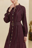 Faux Tencel Dress Ruby Wine
